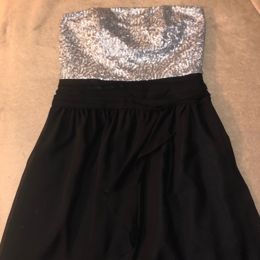 Black & silver sequin Express dress medium